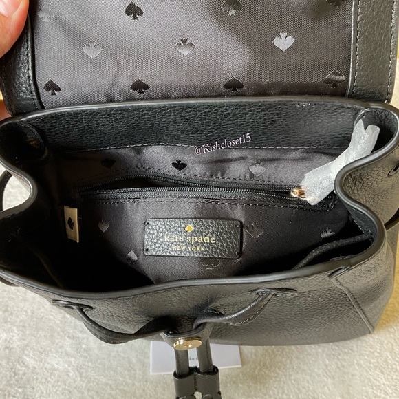 SOLD! NWT Kate Spade Leila Medium Leather Flap Backpack - Picture 15 of 17